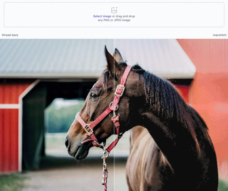 Compare two images to see how well a cross-stitch pattern has been converted